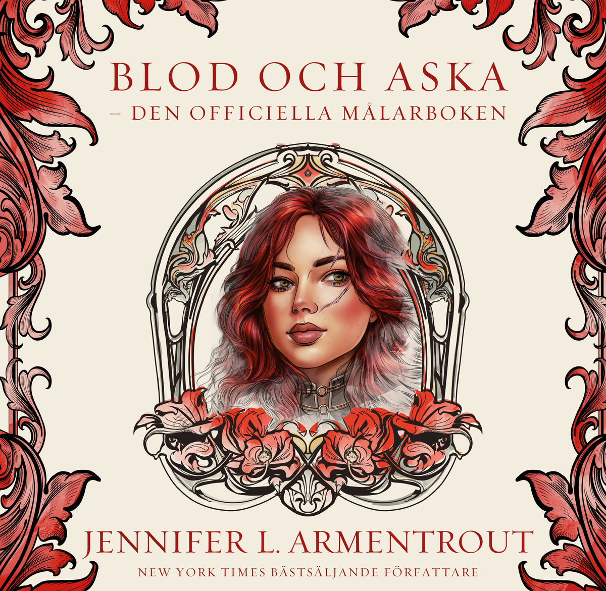 Omslag till Blod och aska – den officiella målarboken av Jennifer L. Armentrout